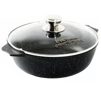 Жаровня Мечта Гранит Black Induction Pro 3 л алюминий с антипригарным покрытием с крышкой (33802И)