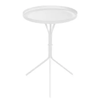 Журнальный столик круглый белый муар Sheffilton SHT-CT11