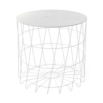 Журнальный столик круглый мисандея/белый муар Sheffilton SHT-CT41