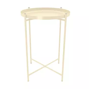 Журнальный столик круглый молочный Sheffilton SHT-CT8