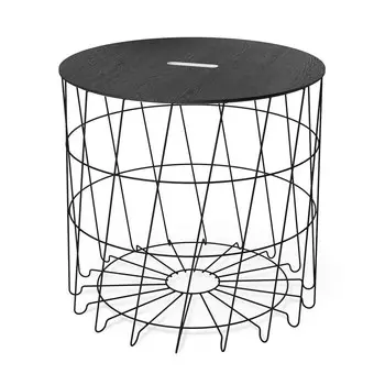 Журнальный столик круглый сонора/черный муар Sheffilton SHT-CT41