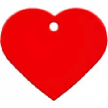 Адресник "Сердце" красный, алюминий (3.7х3.5 см)