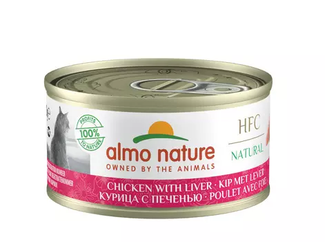 Almo Nature консервы консервы для кошек с курицей и печенью, 75% мяса (1 шт, 70 г)