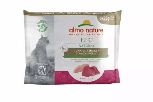 Almo Nature консервы набор паучей с тунцом и курицей для кошек (6x55 гр) (330 г)
