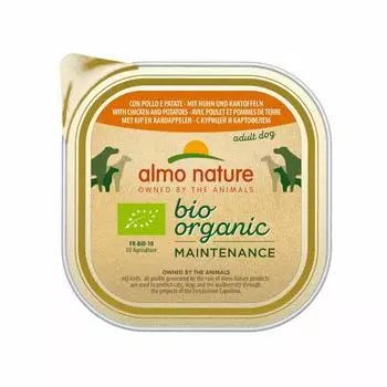 Almo Nature консервы паштет для собак, с курицей и картофелем (300 г)