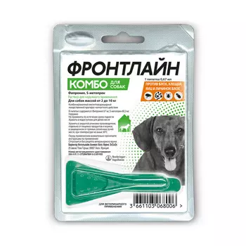 Boehringer Ingelheim фронтлайн Комбо для собак – для защиты от клещей, блох в форме капель (10 г)