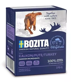 Bozita naturals кусочки в желе для собак, с индейкой (370 г)