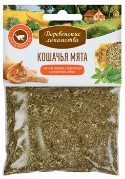 Деревенские лакомства кошачья мята "Календула + корень солодки" (15 г)