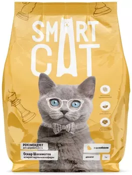 Корм Smart Cat для котят, с цыпленком (5 кг)