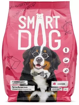 Корм Smart Dog для взрослых собак крупных пород, с ягненком (18 кг)