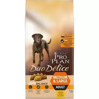 Корм Purina Pro Plan для взрослых собак средних и крупных пород с курицей и рисом (2,5 кг)