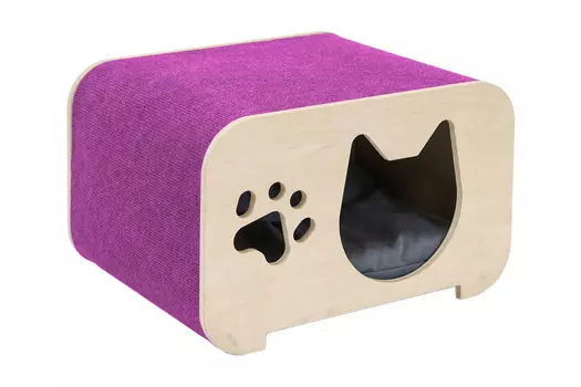 Домик-когтеточка "Балу", фиолетовый (3,25 кг)