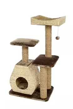 Ferribiella аксессуары игровой комплекс-когтеточка "Квадро" четыре яруса (60x45x114 см)