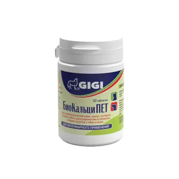 GIGI биоКальциПЕТ для укрепления суставов, лечения артритов у собак и кошек №30 (26 г)