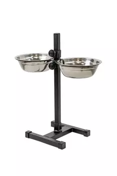 Homepet подставка металлическая регулируемая с мисками (2*500 мл)