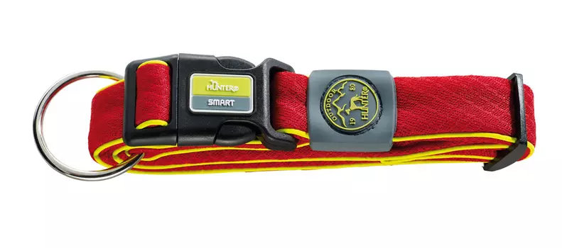 Hunter ошейник для собак Maui, сетчатый текстиль, красный (S)