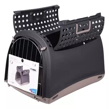 IMAC переноска для кошек и собак, антрацит (50х32х34 см)