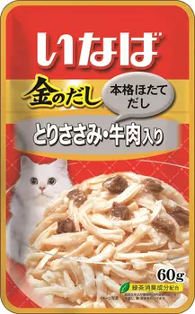 Inaba киннодаси паучи Куриное филе, говядина в желе для кошек (60 г)