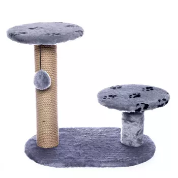 Когтеточка "Джут 95 ", темно-серая круглая, 56*36*52 см (5,25 кг)