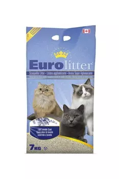 Eurolitter комкующийся наполнитель "Контроль запаха", без пыли, лаванда (7 кг)