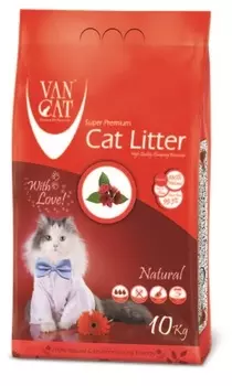 Van Cat комкующийся наполнитель "100% натуральный", без пыли, пакет (5 кг)