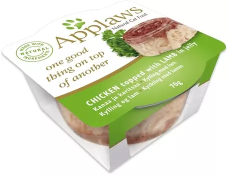 Консервы для кошек "Курица и ягненок" (70 г)