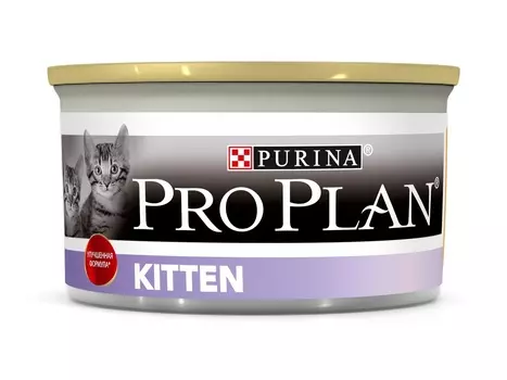 Purina Pro Plan (паучи) для котят, высоким содержанием курицы, мусс (85 г)