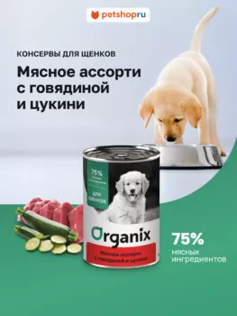 Консервы, паучи Organix консервы