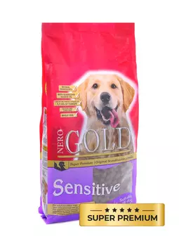 NERO GOLD super premium сухой корм для собак и щенков всех возрастов с мясом индейки и овощами, All life Stages, Turkey, HEALTHY DIGESTION (12 кг)