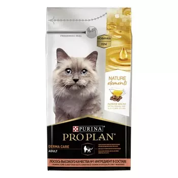 Корм PRO PLAN nature Elements Красивая шерсть и здоровая кожа: для кошек, с высоким содержанием лосося (7 кг)
