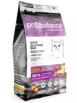 Корм Probalance для кошек с говядиной и ягнёнком, истинное удовольствие (10 кг)