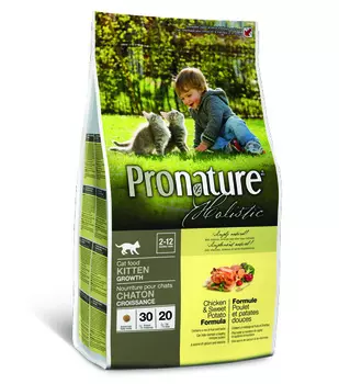 Корм Pronature holistic для котят: Курица со сладким картофелем (2,72 кг)