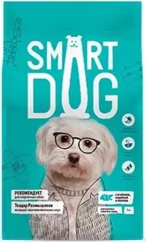 Корм Smart Dog для взрослых собак, три вида мяса с ягнёнком, лососем, индейкой (3 кг)
