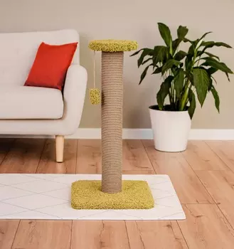 Lelap когтеточки когтеточка столбик-гигант "Lime", зеленая (40х40х75 см)