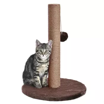 Lelap когтеточка столбик "Gufi", коричневая (35х35х50 см)