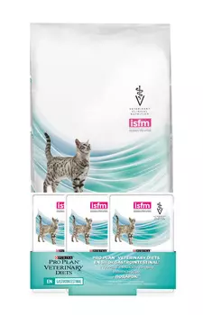 Набор 3+1: сухой корм для кошек при лечении ЖКТ +3 пауча (EN) (1,76 кг)