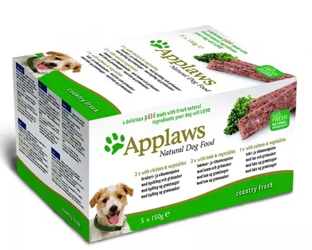 Applaws (консервы) набор для собак "Курица, ягненок, лосось": 5шт.x150г (750 г)