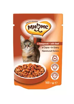 Мнямс паучи с говядиной в соусе для взрослых кошек (100 г)