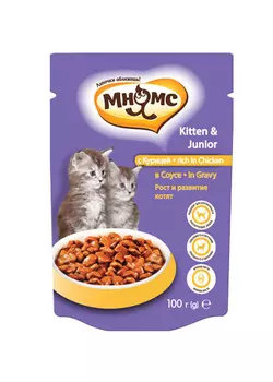 Мнямс паучи с курицей в соусе для котят (100 г)