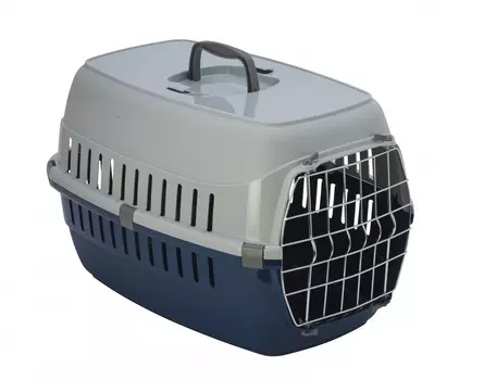 Переноска Roadrunner 2 металлическая дверь 55,9x36,9x34,9 см, до 8 кг, черничный (1,1 кг)