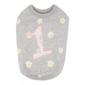 Pinkaholic футболка в цветочек с аппликацией и вышитым сердечком (L)