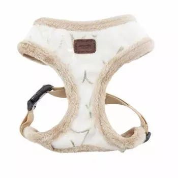 Pinkaholic регулируемая шлейка с отделкой из искусственного меха и узором сердца, слоновая кость (L)