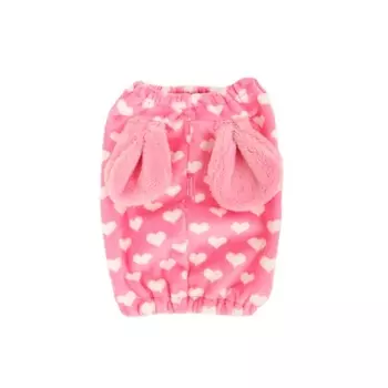 Pinkaholic снуд с ушками и узором сердечки, розовый (L)