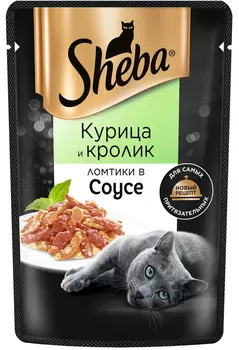 Sheba ломтики в соусе, курица и кролик (85 г)