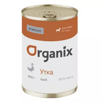 Organix монобелковые премиум консервы для собак, с уткой (100 г)