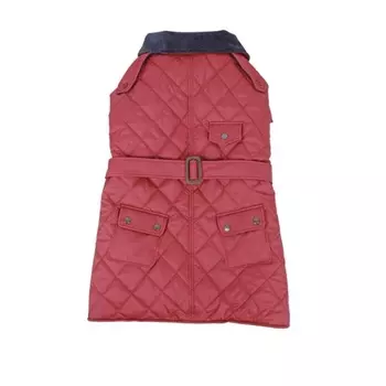 Puppia стеганое пальто-накидка без рукавов, винный (L)