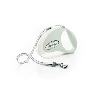 flexi рулетка-ремень для собак, белая (25кг, 5м)