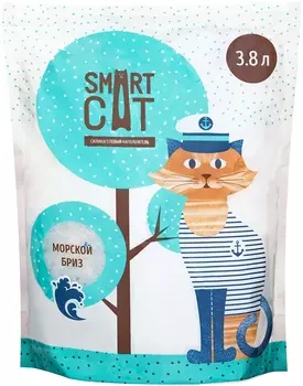 Smart Cat наполнитель силикагелевый наполнитель с ароматом "морской бриз" (3,32 кг)