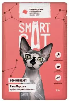 Консервы, паучи Smart Cat паучи