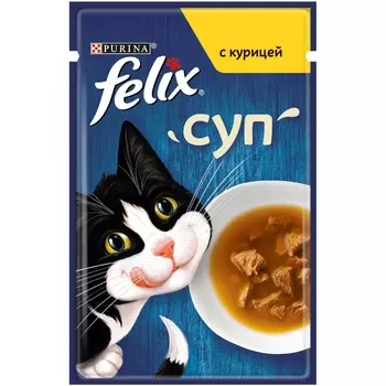 Felix суп для кошек, с курицей (48 г)